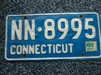 Kentekenplaat licenseplate Connecticut 1977 USA, Verzenden, Gebruikt, Auto's