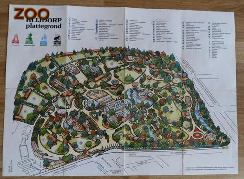 ZOO Blijdorp dierentuin plattegrond 1983, Verzamelen, Overige Verzamelen, Zo goed als nieuw, Ophalen of Verzenden