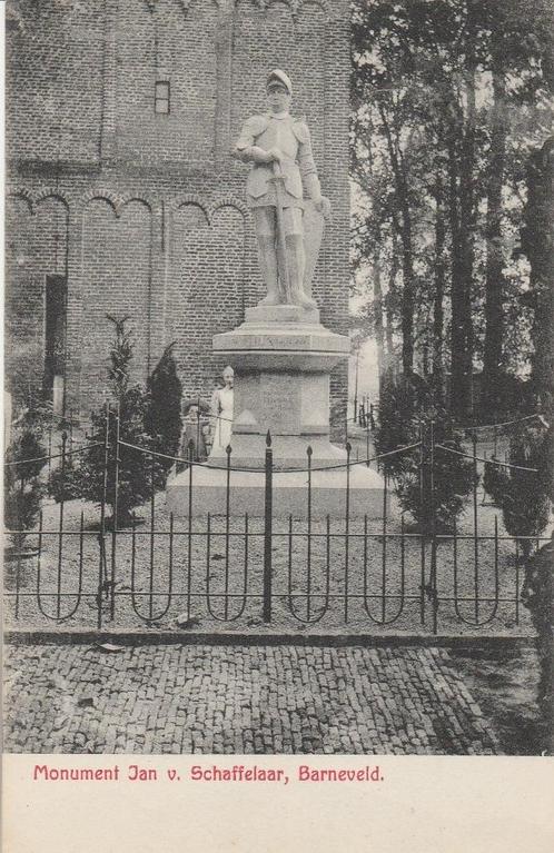 Barneveld Prachtige Oude Ongelopen Kaart met Monument., Verzamelen, Ansichtkaarten | Nederland, Ongelopen, Gelderland, Voor 1920