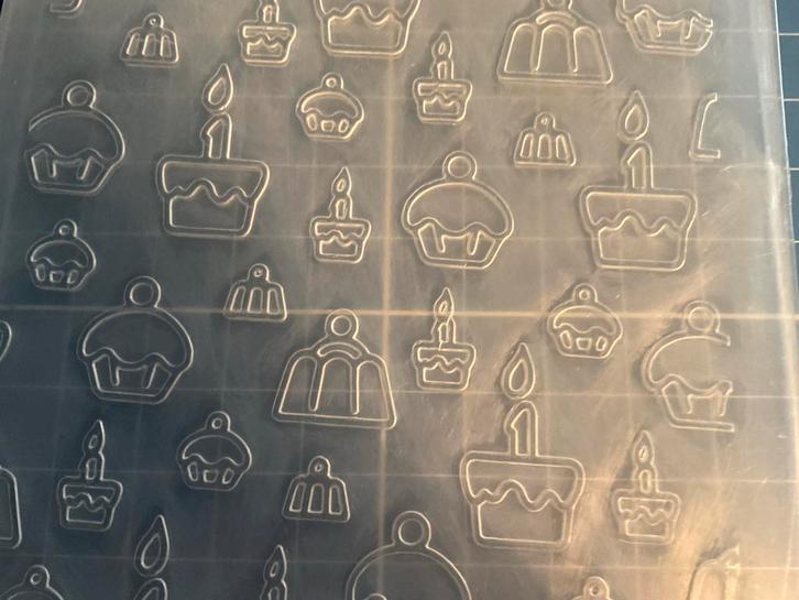 Embossing Folder - Gebakjes Thema, Hobby en Vrije tijd, Kaarten | Zelf maken, Nieuw, Overige typen, Overige thema's, Ophalen of Verzenden