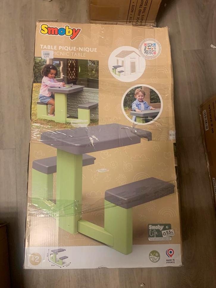 Smoby Picknicktafel voor Kinderen - Nieuw in Doos!, Kinderen en Baby's, Kinderkamer | Tafels en Stoelen, Nieuw, Tafel(s) en Stoel(en)