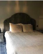 Landelijk bed - hoofdbord-boxspring-slaapkamer Huisje Sfeer, Ophalen of Verzenden, Landelijk, 160 cm, Hout