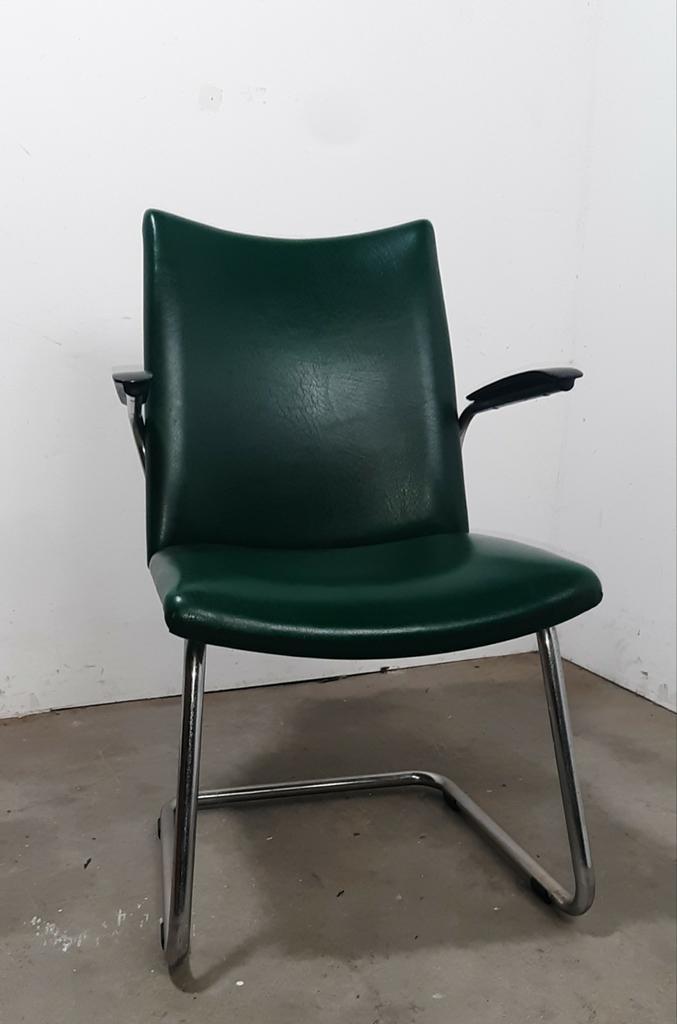 Gispen/ de Wit fauteuil 4014 donkergroen, Huis en Inrichting, Fauteuils, Zo goed als nieuw, 50 tot 75 cm, 75 tot 100 cm, Ophalen