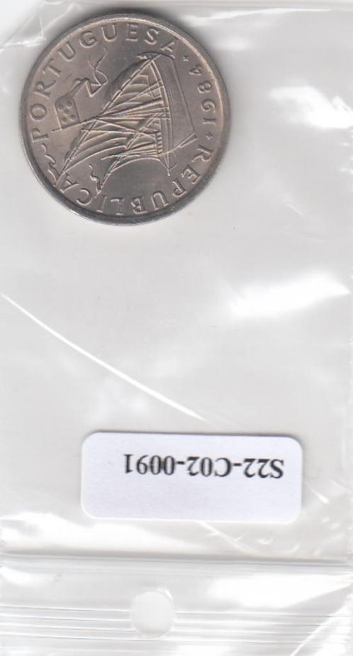 S22-C02-0091-M01 Portugal 5 escudos UNC 1984 KM591, Postzegels en Munten, Munten | Europa | Niet-Euromunten, Overige landen, Verzenden
