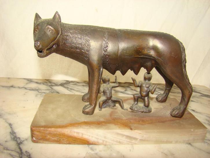 Lupa Capitolia ( Wolvin met de Tweeling, Antiek en Kunst, Kunst | Beelden en Houtsnijwerken, Ophalen of Verzenden