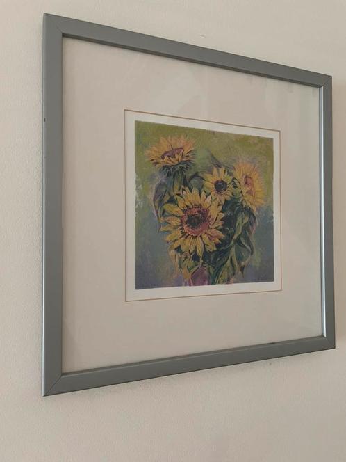 Zeefdruk ‘Zonnebloemen’ Valeria Loukachova (grafiek litho), Antiek en Kunst, Kunst | Litho's en Zeefdrukken, Ophalen of Verzenden