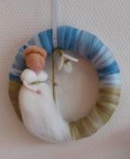 Krans, waldorf, seizoenstafel, jaartafel, wol, vilt, Ophalen of Verzenden, Nieuw, Figuurtje(s), Wolvilt