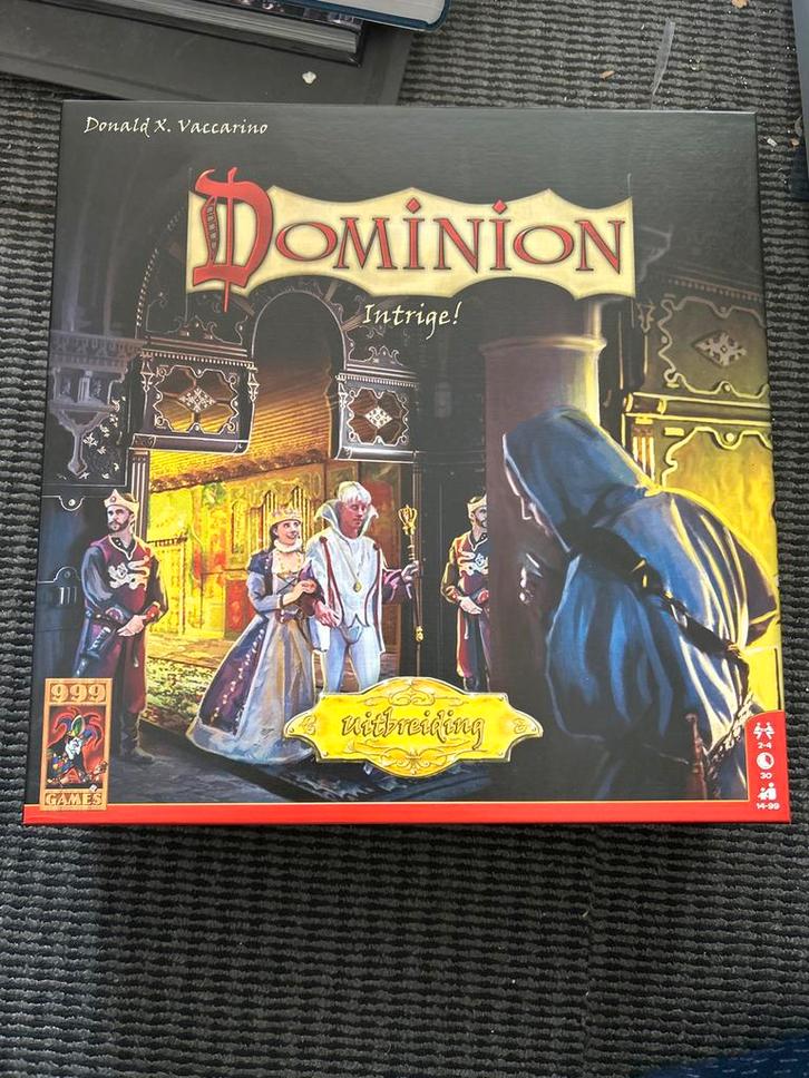 Dominion Intrige - Bordspel te Koop!, Hobby en Vrije tijd, Gezelschapsspellen | Bordspellen, Zo goed als nieuw, Een of twee spelers