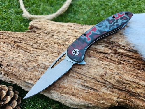 Micarta Canvas Flipper Pocket Military Edition zakmes, Verzamelen, Militaria | Algemeen, Mes of Dolk, Ophalen of Verzenden