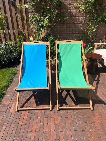 2 tuinstoelen teakhout beschikbaar voor biedingen