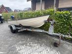 Uttern Polyester Boot / Visboot 3,85m met 5PK Mercury, Watersport en Boten, Vis- en Consoleboten, Ophalen, Tot 10 pk, Zo goed als nieuw