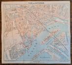 1906 - Rotterdam / groot gedetailleerd stadsplan, Boeken, Atlassen en Landkaarten, Nederland, Gelezen, Ophalen of Verzenden, 1800 tot 2000