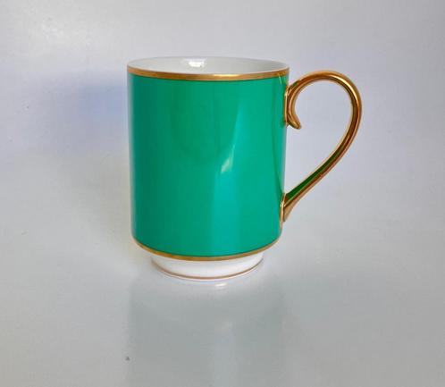 Rice chic Groene Mok met Gouden Accent, Huis en Inrichting, Keuken | Servies, Nieuw, Kop(pen) en/of Schotel(s), Effen, Porselein