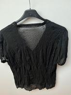 Zwarte blouse met korte mouw, Kleding | Dames, Maat 38/40 (M), Verzenden, Zo goed als nieuw, Grijs