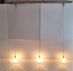 Hanglamp 3x halogeen, dimbaar, Ophalen, Zo goed als nieuw, Glas, 75 cm of meer