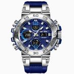 Nelemans Luxe Heren Waterdichte Sporthorloge Quartz, Nieuw, Sieraden, Tassen en Uiterlijk, Horloges | Heren, Overige merken, Staal