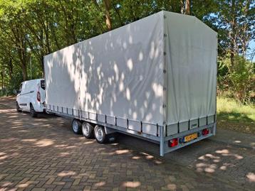 Henra tridemas plateauwagen met huif 600x200x215cm beschikbaar voor biedingen