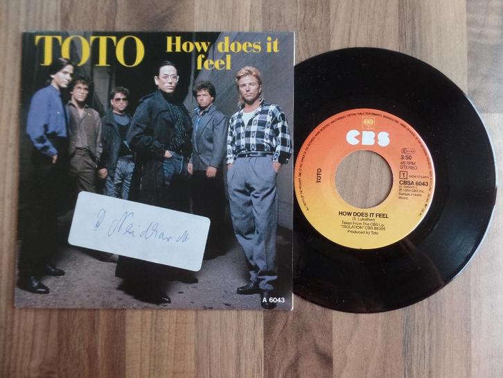 single  Toto - How Does It Feel, Cd's en Dvd's, Vinyl Singles, Gebruikt, Single, Rock en Metal, 7 inch, Ophalen of Verzenden