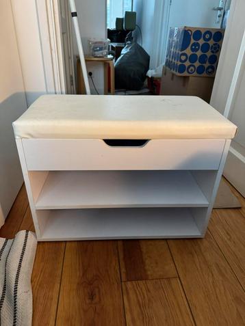 Schoenenbank wit 60x30x45cm beschikbaar voor biedingen