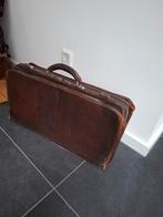Oude leren koffer, Gebruikt, 50 tot 60 cm, Slot, Leer