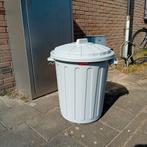 Curver 70L ton voerton afvalbak met deksel grijs, Ophalen, Kunststof, Gebruikt, 50 tot 75 cm