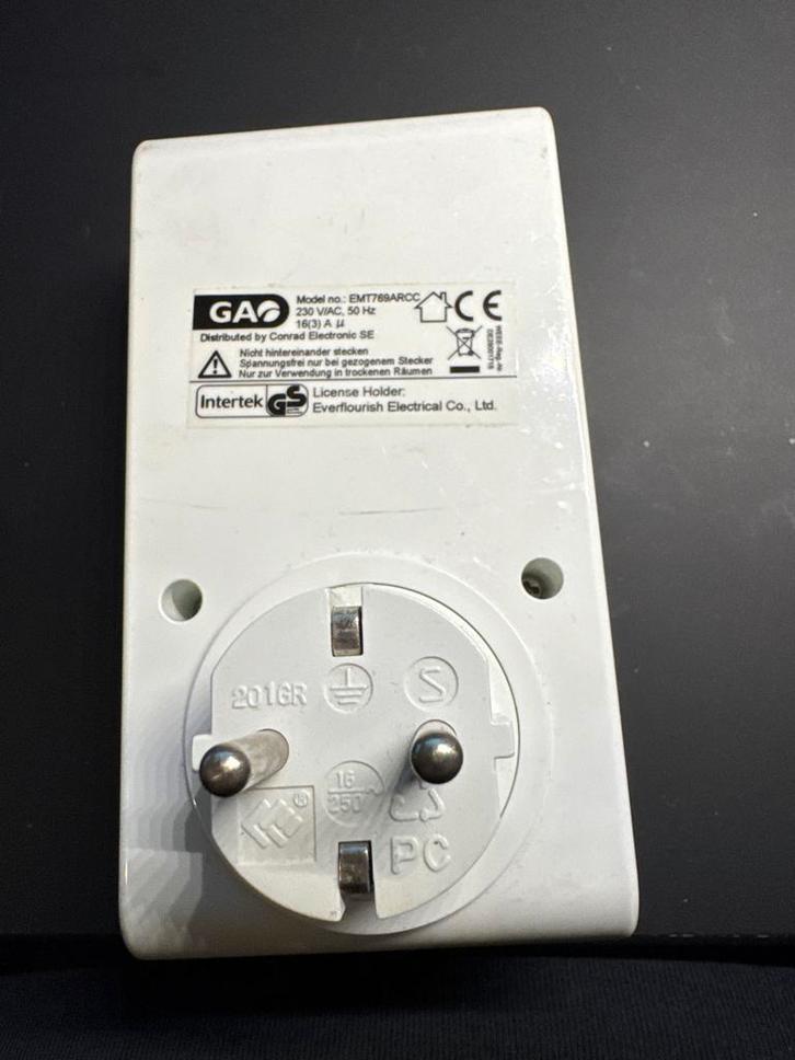 Digitale Schakelklok GAO EMT768ARCC, Doe-het-zelf en Verbouw, Elektra en Kabels, Gebruikt, Stekker, Ophalen of Verzenden