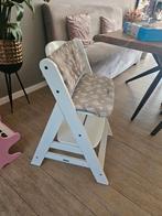 Houten Hauck Alpha+ kinderstoel wit met div onderdelen, Kinderen en Baby's, Kinderstoelen, Ophalen, Gebruikt, Meegroeistoel, Gordel(s)