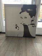Canvas Schilderij Audrey Hepburn 90x90cm, Ophalen