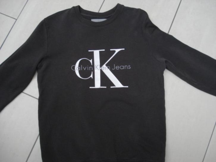 Calvin Klein herensweater longsleeve CK trui S/M vest jas, Kleding | Heren, Truien en Vesten, Zo goed als nieuw, Maat 48/50 (M)