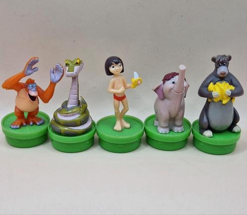 5x Jungle Boek Mowgli Kaa Hathi Louie Balou Disney Nestlé, Verzamelen, Disney, Gebruikt, Beeldje of Figuurtje, Leeuwenkoning of Jungle Boek