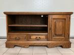 Te koop: Vintage/Antiek donker eiken dressoir/TV-meubel, Huis en Inrichting, Kasten | Televisiemeubels, Ophalen, Gebruikt, 100 tot 150 cm