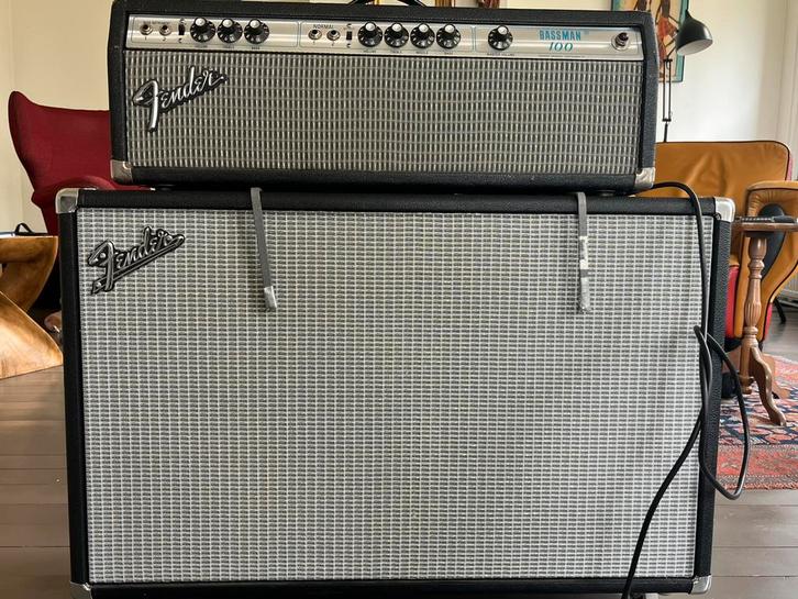 Fender Bassman 100 met 2x12”cabinet, Muziek en Instrumenten, Versterkers | Bas en Gitaar, Gebruikt, Basgitaar, 50 tot 100 watt