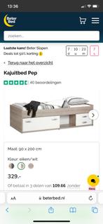 Jongensbed ‘Pep’, Ophalen, 85 tot 100 cm, Zo goed als nieuw, Matras
