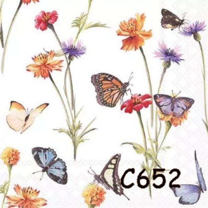 Servetten decoupage/bullet journal – opnieuw aanwezig - C652, Hobby en Vrije tijd, Knutselen, Nieuw, Materiaal, Verzenden