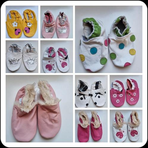 Leren peuterslofjes maat 2/3T, Kinderen en Baby's, Babykleding | Schoentjes en Sokjes, Nieuw, Slofjes, Ophalen of Verzenden