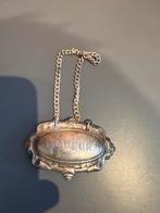antiek of vintage flessenlabel / wijnlabel, zilver,, Verzenden, Zilver