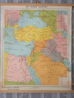 Oude schoolkaart landkaart van het nabije Oosten, Antiek en Kunst, Ophalen of Verzenden, Aardrijkskunde