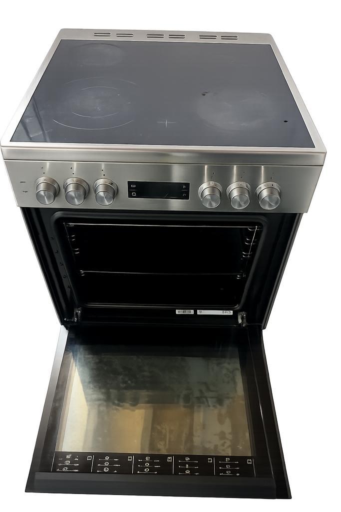 Fornuis, Witgoed en Apparatuur, Fornuizen, Zo goed als nieuw, Vrijstaand, Elektrisch, 4 kookzones, 85 tot 90 cm, Ophalen of Verzenden