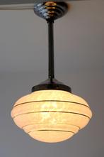 Vijftiger jaren hanglamp, Ophalen of Verzenden, Glas, Minder dan 50 cm