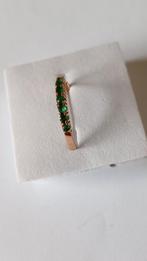 Oude gouden ring met Smaragd, 14 krt, Verzenden, Goud, Ring, Met edelsteen