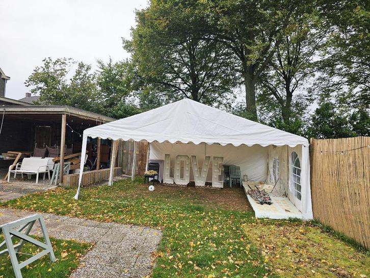 partytent 6x6 mtr, Tuin en Terras, Partytenten, Zo goed als nieuw, Partytent, 2 meter of meer, 5 tot 8 meter, 6 meter of meer