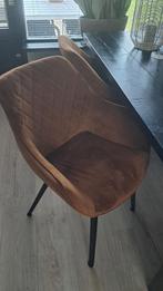 Goudbruine velvet stoelen 4x, Huis en Inrichting, Stoelen, Ophalen of Verzenden, Vier