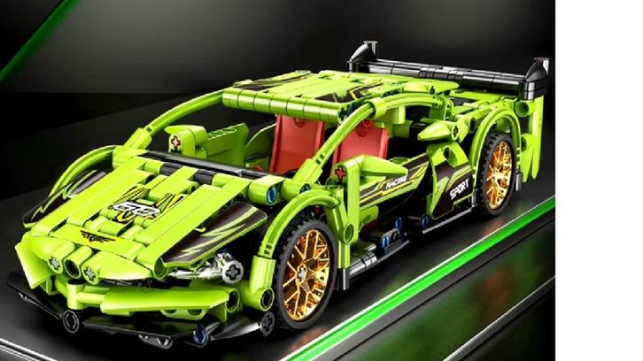 groene raceauto - lego compatibel - 452 stuks, Kinderen en Baby's, Speelgoed | Duplo en Lego, Nieuw, Ophalen of Verzenden