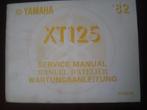YAMAHA XT125 1982 service manual XT 125 anleitung, Motoren, Yamaha