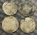 4 X drie zilveren stuiver munt periode 1620-1628, Postzegels en Munten, Munten | Nederland, Vóór koninkrijk, Setje, Zilver, Overige waardes