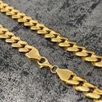 14k gouden cuban ketting schakel gourmet massief, Sieraden, Tassen en Uiterlijk, Ophalen of Verzenden, Nieuw, Goud