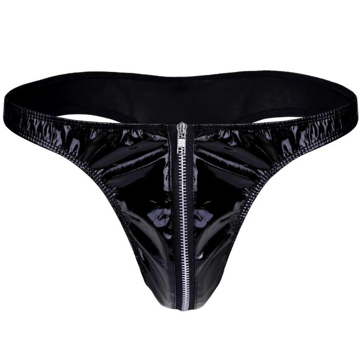 Zwarte leren dames slip met rits / wetlook lak vrouwen, Kleding | Dames, Ondergoed en Lingerie, Slip, Zwart, Verzenden