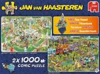 duo puzzel van haasteren - bbq partij en foodtruck festival, Ophalen of Verzenden, 500 t/m 1500 stukjes, Zo goed als nieuw, Legpuzzel