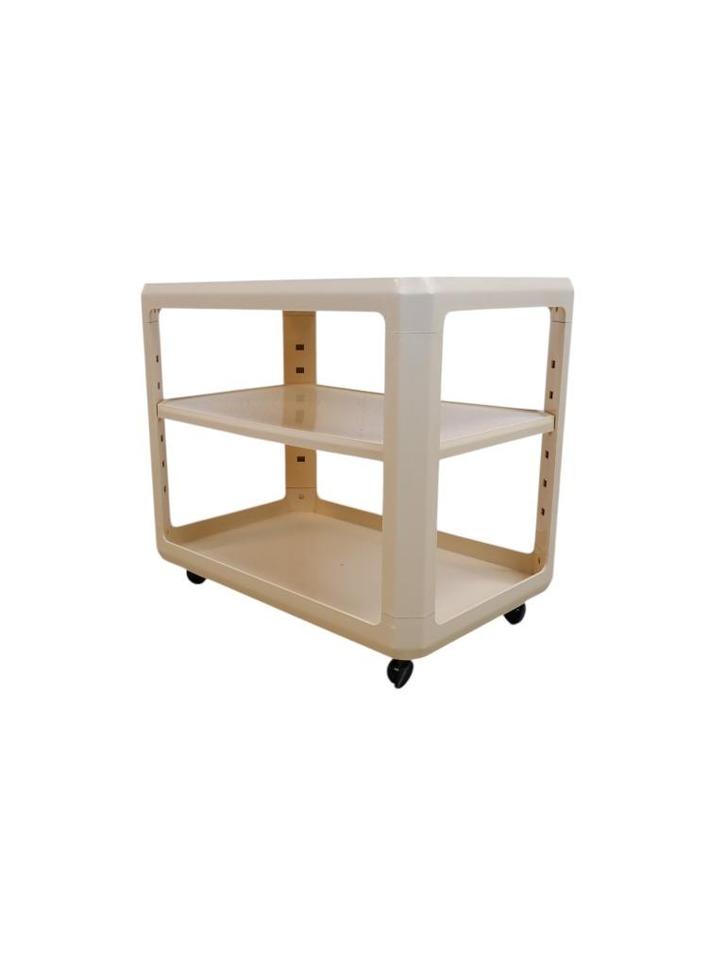 Kartell trolley van Alberto Rosselli, Huis en Inrichting, Tafels | Sidetables, Gebruikt, 25 tot 50 cm, 50 tot 100 cm, Rechthoekig