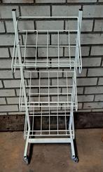 Metalen Display Winkelrek Rek op wielen, Ophalen, Gebruikt, Onbekend, Onbekend